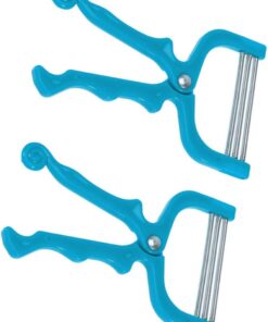 Ciieeo Depiladora Facial Manual Azul para Belleza, Herramienta Práctica para Eliminar Vello Raíz, Material Abs y Acero Inoxidable, Set de 2 Piezas