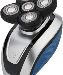 ULTECHNOVO Afeitadora Eléctrica Recargable por Usb Resistente al Agua Ipx6 para Hombre 5 Cabezales Flotantes 4d y Cepillo Facial Giratorio para Uso en Cabeza y Barba
