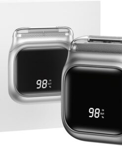 Afeitadora Eléctrica De Láminas Para Hombre, Afeitadora Inalámbrica Para Rostro/barba, Pantalla LED | Resistente Al Agua IPX7 | 3 Cuchillas Flotantes | Recarga Rápida USB-C, Bloqueo De Viaje(Silver)