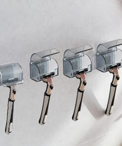 Soporte de maquinilla de afeitar para pared de ducha | Ganchos autoadhesivos impermeables | Sostiene maquinillas de afeitar, lufa, toallas y cepillos de dientes para Gillette Fusion, Mach 3, Venus |
