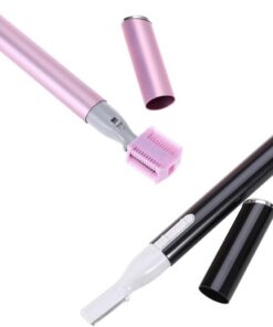 OUNONA Recortador de Cejas Eléctrico para Damas 2piezas sin Batería Peine, Corte Indoloro y Diseño Portátil en Aluminio y Abs Adecuado para Uso Personal
