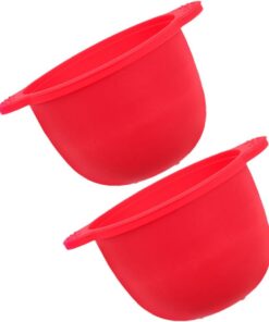 OUNONA Revestimiento Reutilizable de Silicona para Recipiente de Cera 300ml, Olla Plegable para Depilar, 2 Piezas, Adecuado para Belleza y Depilación