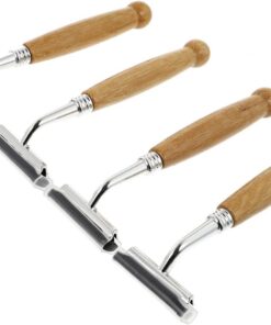 4 piezas Afeitadoras Manuales con Mango de Bambú Antideslizante y Duraderas para Herramienta Práctica para Hombres