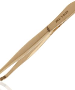 Beter – Pinzas de depilar para cejas de punta cangrejo para mayor precisión y visibilidad del pelo. Pinzas profesionales inoxidables - Pinza de cejas
