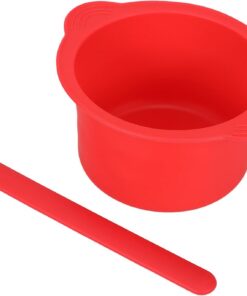 Ciieeo Revestimiento de Silicona Reutilizable para Calentadora de Cera con Espátula Flexible y Mango Antiquemaduras, Adecuado para Depilación y Calentado de Cera en Casa