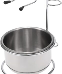 Soporte Universal for brochas de Afeitar de Acero Inoxidable Pesado con Cuenco for Afeitar, el Mejor Soporte for maquinilla de Afeitar de Seguridad, Regalos for el Día del Padre, 2 uds.