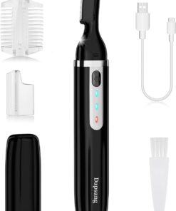 Recortadora de cejas, maquinilla de afeitar eléctrica para mujeres y hombres, recargable con luz LED sin dolor, removedor de vello facial con hoja de repuesto para cara, labios, cuello, pierna