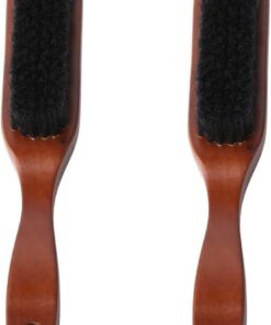 Healeved 2piezas Cepillo De Portátil Mango De Madera y De Cerdo Para De Masculina Cepillo De Afeitar Para Cuidado Del Facial