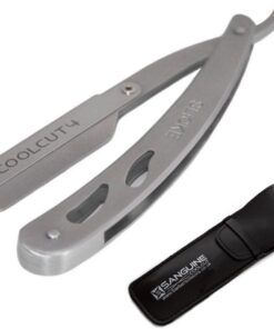 Acero sólido de afeitado, cuchilla recta de afeitar, – Navaja de peluquería Manual afeitado maquinilla de afeitar – cool-4 + libre bolsa