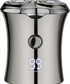 Afeitadora de bolsillo para hombre, recargable, portátil, inalámbrica, para cara, barba, recortadora de pelo