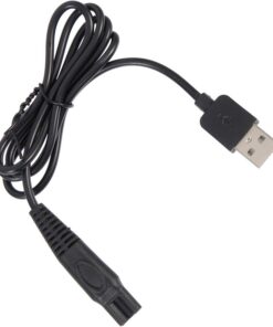 MAGICLULU Cable de Alimentación para Afeitadora Eléctrica Negro, Resistente y Duradero, 2 Unidades, Accesorios para Cargar Maquinilla en Casa