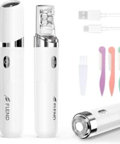 Removedor de vello facial para mujer, depiladora 2 en 1 para mujer con luz LED USB recargable portátil eléctrica epiladoras afeitadoras sin dolor para cara, labio, barbilla, pierna, brazos