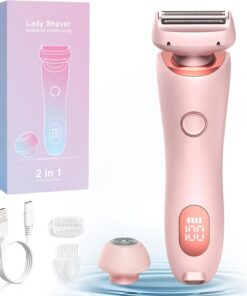 2025 - Maquinilla de afeitar Glide Pro 3.0 para mujer, afeitadora eléctrica 2 en 1, afeitadora recargable en húmedo y seco con 2 cabezales desmontables, maquinilla de afeitar oficial para bikini