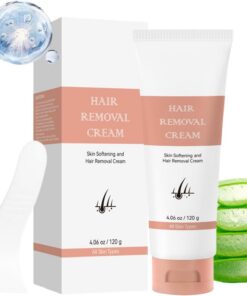 Crema de depilación para mujer, 120 ml, depilatoria calmante, depiladora con aplicación , fórmula en crema con mezcla agradable a la piel, accesorios para el cuidado del cabello