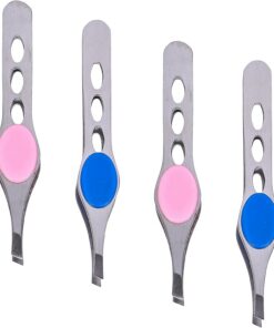 Hemobllo Pinzas para Depilar Cejas para Mujer 4 Piezas de Acero Inoxidable Mordida Firme y Diseño Creativo para Forma y Recorte Fácil Color Aleatorio