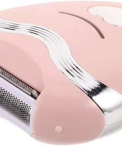 STOBAZA Afeitadora Femenina para Uso Diario, Dispositivo de Depilación para Mujeres, Metal, Rosa, Forma de Corazón, Portátil, Uso en Seco y Húmedo, para Ducha y Viaje