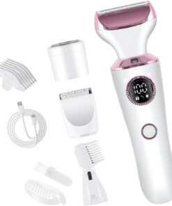 Bikinis - Juego de afeitadora eléctrica 4 en 1 para mujer, impermeable, recortadora de pelo, cuerpo para nariz, cejas