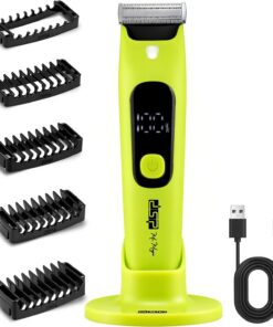 DSP Recortadora de cuerpo para hombre, recortadora de cara, recortadora eléctrica de ingle, con pantalla LED, impermeable, carga tipo C, para piernas y brazos