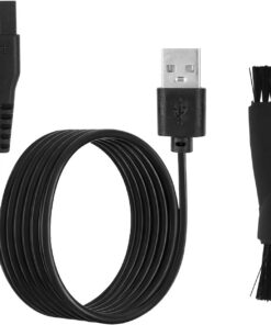 Cargador Recortadora para Meridian | Cable Carga Repuesto 5V para Meridian Maquinillas Afeitar Eléctricas Incluye 1m Cable Alimentación y 1 Cepillo Limpieza