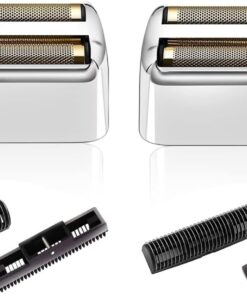 Lámina de metal de repuesto para afeitadora, compatible con papel de repuesto y cuchillo con Babylisspro Barberology Double Fxfs2, paquete de 2