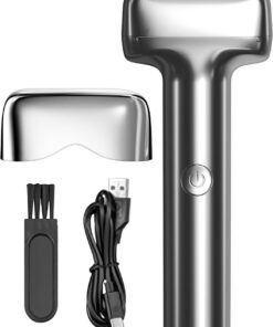 Pequeña Maquinilla de Afeitar Eléctrica - Afeitado en y húmedo impermeable,Pequeña afeitadora eléctrica de láminas - para Padre Novio Esposo Amigos Viajes Negocios Hogar
