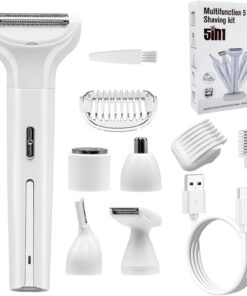 Rasuradora eléctrica 5 en 1 para mujer, afeitadora para cejas, nariz, cara, piernas, axilas, recortadora de regalos, razro eléctrico