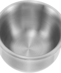 VALICLUD Jabonera de Acero Inoxidable para Afeitar, Cuenco de Espuma Limpiadora para Hombres, Portátil y Fácil de Limpiar, Adecuado para Viajes y Uso Diario