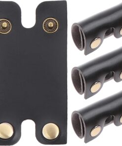 Healeved 4 protectores de cabezal para maquinilla de afeitar manual de seguridad - Funda protectora de doble filo - Funda de cuero para el cabezal, estuche de viaje y organización de accesorios de
