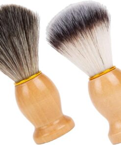ULTECHNOVO Brochas de Afeitar Profesionales para Hombre 2 Piezas, Cerdas de Fibra de Nylon, Brocha Espumosa para Jabón, Limpieza Facial y Cuidado de Barba en Peluquería y Hogar