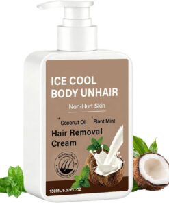 Crema Depilatoria 150 ml Natural Calmante Nutritiva Acción Rápida | Crema Depilatoria para Piel Sensible para Piernas Axilas Pecho Brazos Zona Intima Hogar Salón