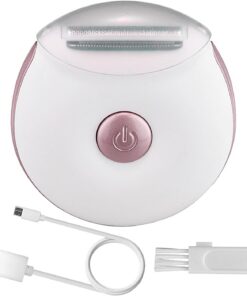 Afeitadora Eléctrica para Mujer Impermeable Inalámbrica Húmedo Seco Bikini | Recargable USB Afeitadora Eléctrica Zona Íntima Axilas Piernas Brazos Boda Cita Playa Vacaciones