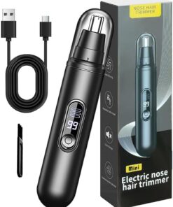 Recortador de Nasal Afeitadora Nasal Eléctrica con Pantalla LED | Cortador Nasal Portátil para Hogar Baño Apartamento Dormitorio Ducha Viajes Viajes de Negocios Hotel Salón