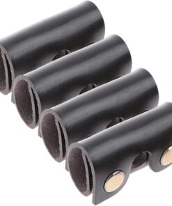 Cubierta Protectora del Cabezal Afeitadora Manual 4 Pcs Negra | Estuche para Afeitadora Manual, Cuero Sintético E Hierro, Acceso Visual Claro, para Viajes y Visitas al Gimnasio