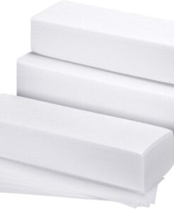400 Piezas Tiras de Depilación Tira de Cera no Tejida Tiras de Cera de Depilación Tiras Depilatorias Corporales y Faciales Papel de Tira de Cera de Bikini para Piel Cuerpo Facial