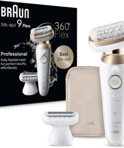 Braun Seda·épil 9 Flex, depiladora con cabeza flexible de 360° para una fácil depilación, depilación húmeda y seca, piel lisa durante mucho tiempo, 9-011 3D, dorado