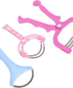Depiladora Facial Manual Resorte 3 Unidades Tamaño Pequeño para Mujeres Depilación Facial Femenina Portátil para Rostro, Cuello y Labios Uso Diario Segura y Color Aleatorio