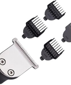 OUNONA Cabezal de Afeitadora Eléctrica de Barba de Metal en Color Plata Peine Accesorio, Desmontable y Seguro para Uso en Casa y Salón Profesional