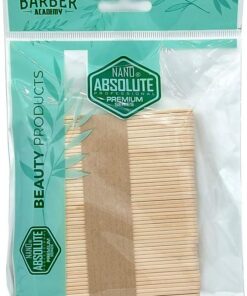 Barber Mini 50 espátulas de madera para depilación de cejas Agda Spatula Dimensiones: 9,3 cm x 1 cm x 0,3 cm