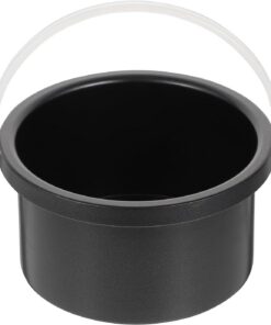 Ciieeo Recipiente de Aluminio Olla Antiadherente para Derretir Cera Mango Negro para Máquina de Depilación y Calentador de Cera