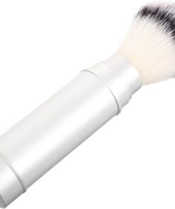 Ciieeo Brocha de Afeitar para Hombres Portátil de Fibras y Metal, Quita Residuos de Vello Facial y Genera Espuma Abundante, Adecuada para Uso en Casa y Viajes