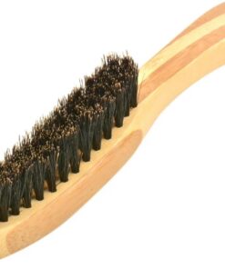 Cepillo de barba con cerdas de jabalí for hombre, peine de afeitado for bigote, cepillo de Limpieza del cabello Facial for masaje Facial, mango largo de haya