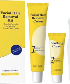 Crema Depilatoria Facial Suavizado de Larga Duración y Preciso | Crema Depilatoria Facial para Piel Sensible Para Viajes Citas Reuniones Desplazamientos Preparación de Novia Salón de Verano