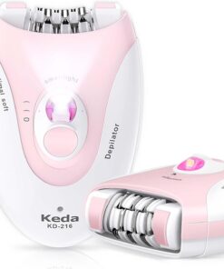 Depiladora para mujer, recargable de 2 velocidades, 36 pinzas, depilación facial con luz LED, portátil para cara, brazos, piernas y línea de bikini