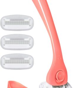 billie Maquinillas de afeitar para mujer - Maquinilla de afeitar para mujer + 4 recambios de maquinilla de afeitar de 5 cuchillas + soporte magnético - Coral