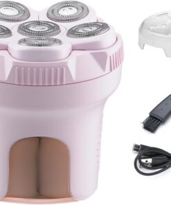 Afeitadora eléctrica de seis cabezales para mujer, peluquería personal ABS para brazos, piernas, axilas, hogar y viaje, herramienta de cuidado de viaje, herramienta de aseo de viaje compacta