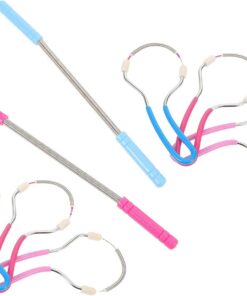 8 piezas Depilador Facial Muelle Ergonómico para Mujeres Removedor de Vello Portátil Acero Inoxidable para Zona Superior del Rostro Mentón Mejillas y Cuello Uso Diario y Viaje
