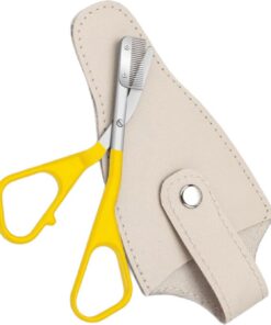 Juego de recortadora de cejas de acero inoxidable antiarañazos, tijeras y peine para dar forma precisa y segura con peine.