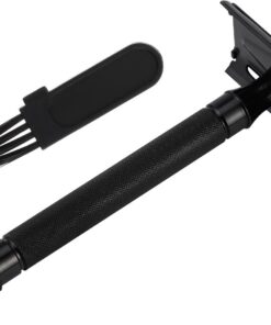 SHINEOFI Maquinilla de Afeitar de Seguridad para Hombre Color Negro, Aleación de Aluminio, Fácil de Limpiar y Cómoda de Sujetar, Estilo Retro para Cuidado Facial Diario