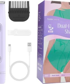 Removedor de pelo recargable para mujer, afeitadora doble para uso húmedo y seco, dispositivo de afeitado eléctrico