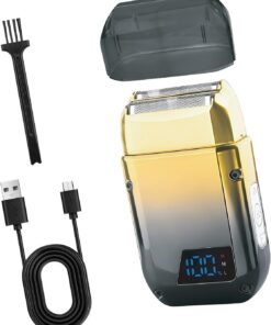 Advanced - Afeitadora eléctrica para hombre con tiempo de uso extendido y agarre ergonómico para un cómodo juego de afeitado para novio